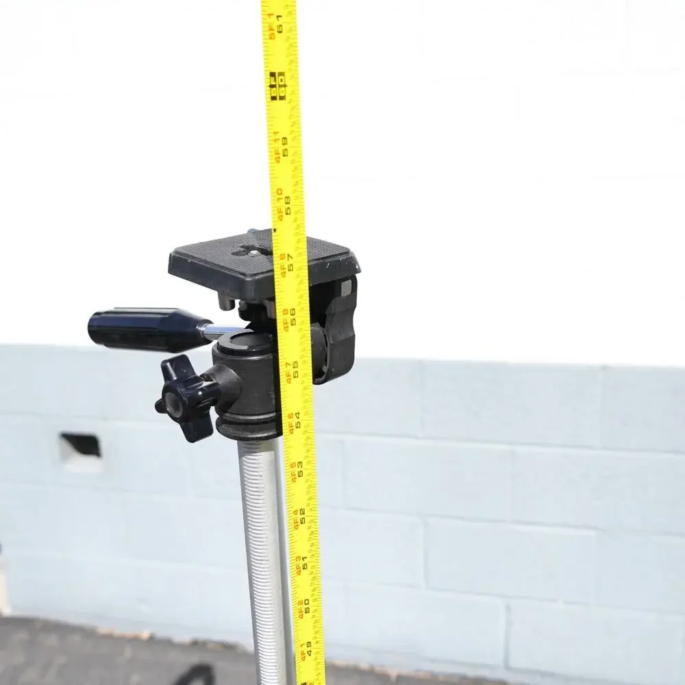 Metal Camera Tripod Aluminum Adjustable Height Stand Silver Black